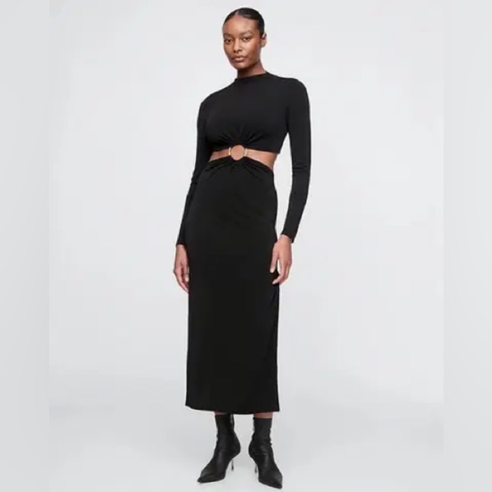 Cult Gaia x Gap Black Dress with Gold detail